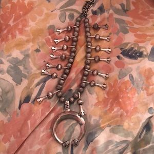 Western Grey Squash blossom necklace